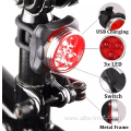 Outdoor plastic round Led Bicycle Tail Light USB
